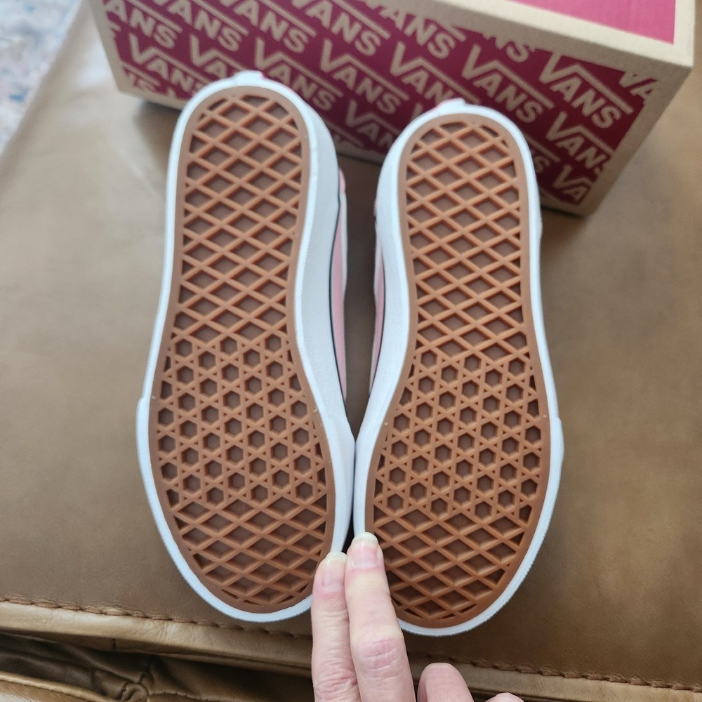 Vans NIB Ward Youth Size 2.0 Canvas Honeysuckle Girls Powder Pink/White - Picture 8 of 9